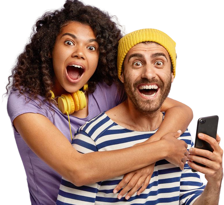 Two happy creators